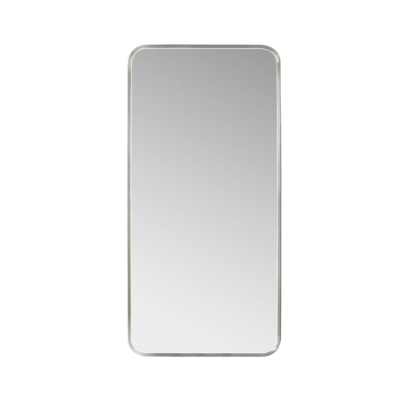 Vinnova 803218-MIR-SN Mutriku 18" W x 36" H Rectangle Metal Wall Mirror in Satin Nickel
