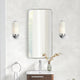 Vinnova 803218-MIR-SN Mutriku 18 in. W x 36 in. H Rectangle Metal Wall Mirror in Satin Nickel