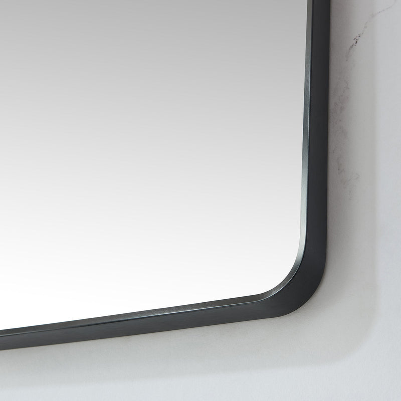 Vinnova 803224-MIR-BB Mutriku 24 in. W x 36 in. H Rectangle Metal Wall Mirror in Brushed Black
