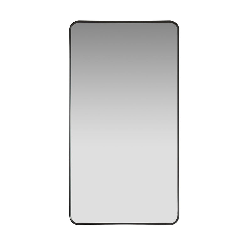 Vinnova 803225-MIR-BB Mutriku 24" W x 45" H Rectangle Aluminum Framed Wall Mount Bathroom Vanity Mirror in Brushed Black