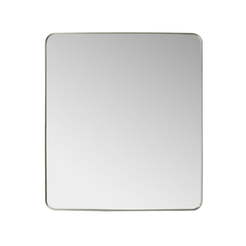 Vinnova 803232-MIR-SN Mutriku 32" W x 36" H Rectangle Metal Wall Mirror in Satin Nickel