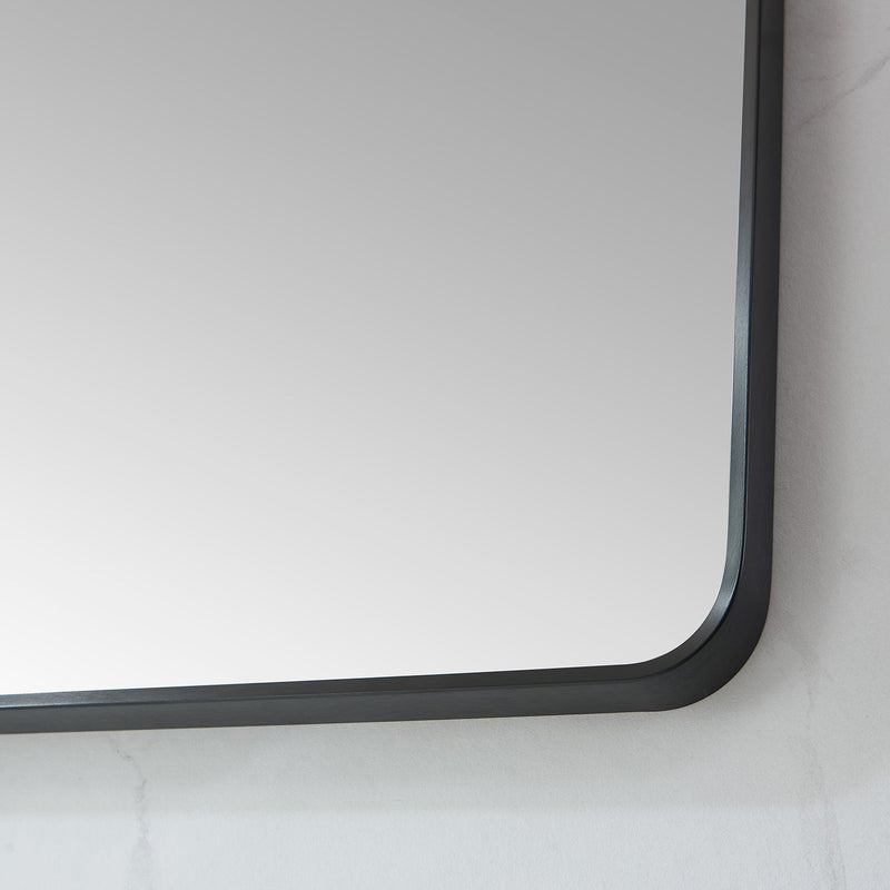 Vinnova 803248-MIR-BB Mutriku 48 in. W x 32 in. H Rectangle Metal Wall Mirror in Brushed Black