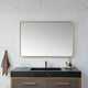 Vinnova 803248-MIR-BG Mutriku 48 in. W x 32 in. H Rectangle Metal Wall Mirror in Brushed Gold