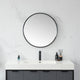 Vinnova 803328-MIR-BB Cascante 28 in. W x 28 in. H Round Metal Wall Mirror in Brushed Black