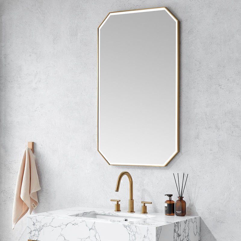 Vinnova 803524-MIR-BG Sabadell 24 in. W x 40 in. H Octagon Metal Wall Mirror