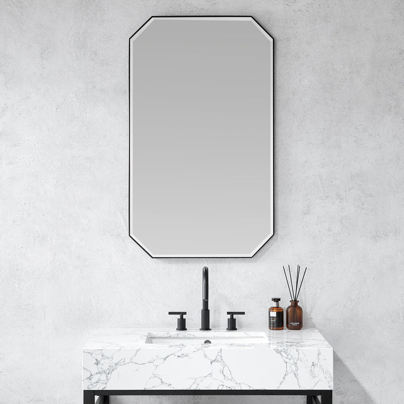 Vinnova 803524-MIR-BG Sabadell 24 in. W x 40 in. H Octagon Metal Wall Mirror