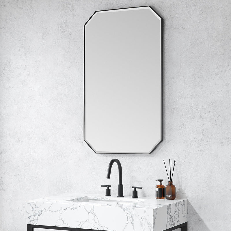 Vinnova 803524-MIR-BG Sabadell 24 in. W x 40 in. H Octagon Metal Wall Mirror