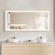 Vinnova 803772R-LED-AC Beijing 72" W x 32" H Rectangular Acrylic Frameless LED Wall Mount Bathroom Vanity Mirror