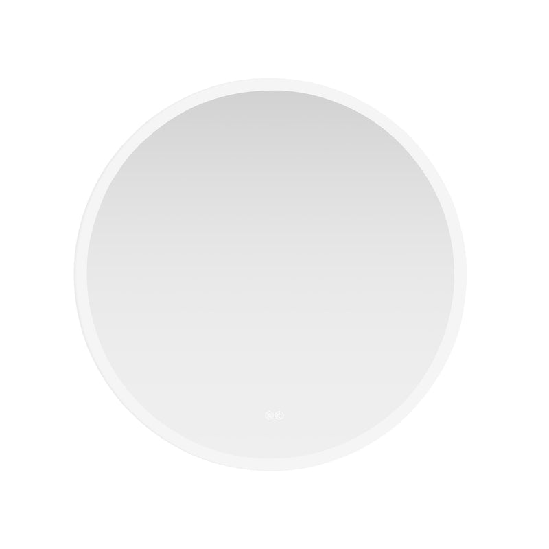 Vinnova 803836C-LED-AC Moscow 36" W x 36" H Circular Aluminum Frameless LED Wall Mount Bathroom Vanity Mirror