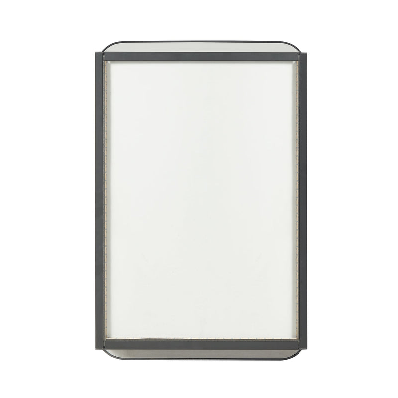 Vinnova 804216-MCB-BB Talayuela 16"W x 24"H Rectangular Aluminum Framed Medicine Cabinet in Brushed Black