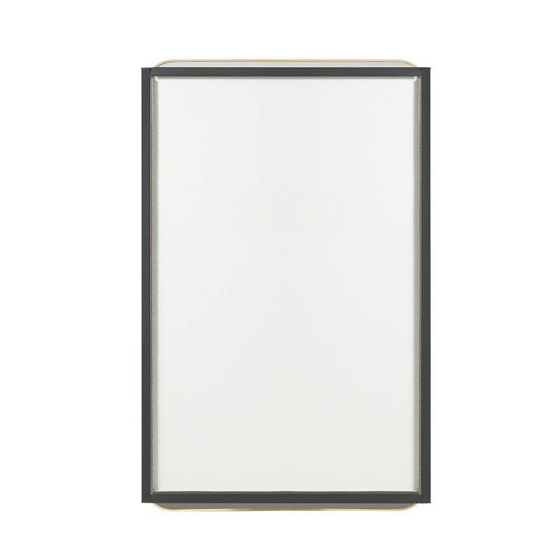 Vinnova 804220-MCB-BG Talayuela 20"W x 32"H Rectangular Aluminum Framed Medicine Cabinet in Brushed Gold