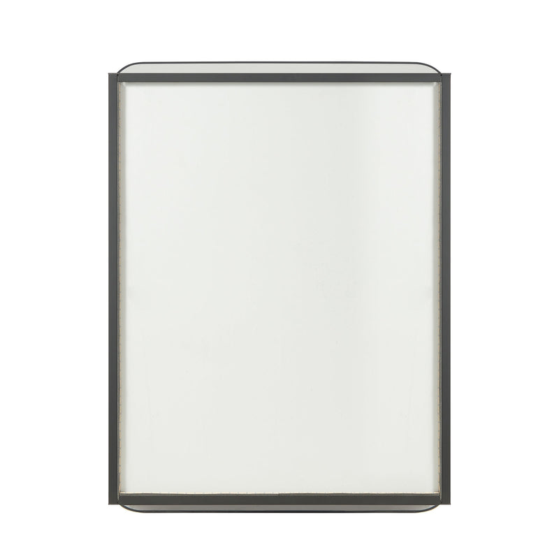 Vinnova 804224-MCB-BB Talayuela 24"W x 32"H Rectangular Aluminum Framed Medicine Cabinet in Brushed Black