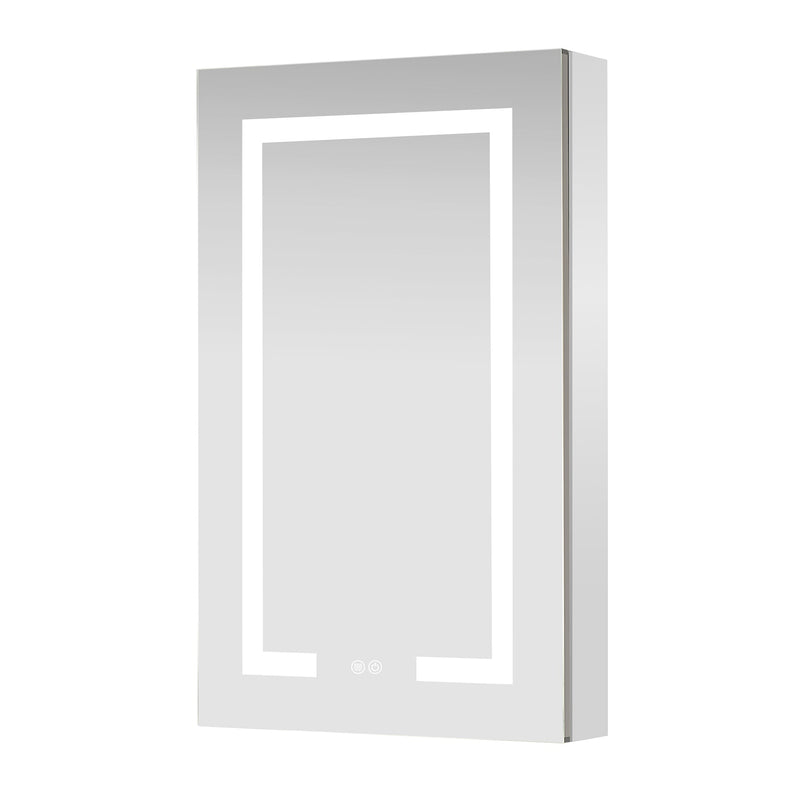 Vinnova 804320R-LED-MC Santona 20" W x 32" H Rectangular Medicine Cabinet with Aluminum Frameless LED Mirror