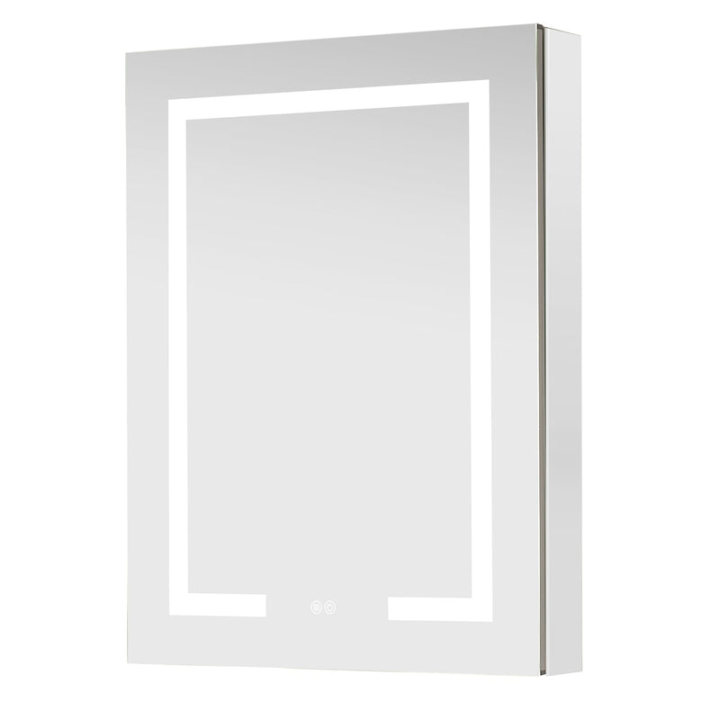 Vinnova 804324R-LED-MC Santona 24" W x 32" H Rectangular Medicine Cabinet with Aluminum Frameless LED Mirror