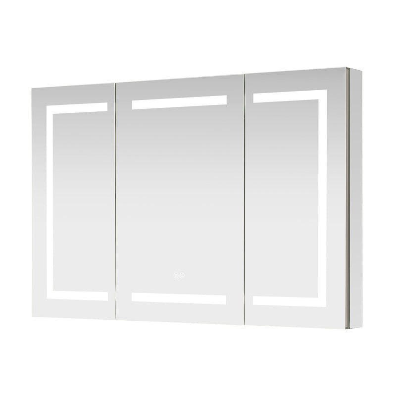 Vinnova 804348R-LED-MC Santona 48" W x 32" H Rectangular Medicine Cabinet with Aluminum Frameless LED Mirror