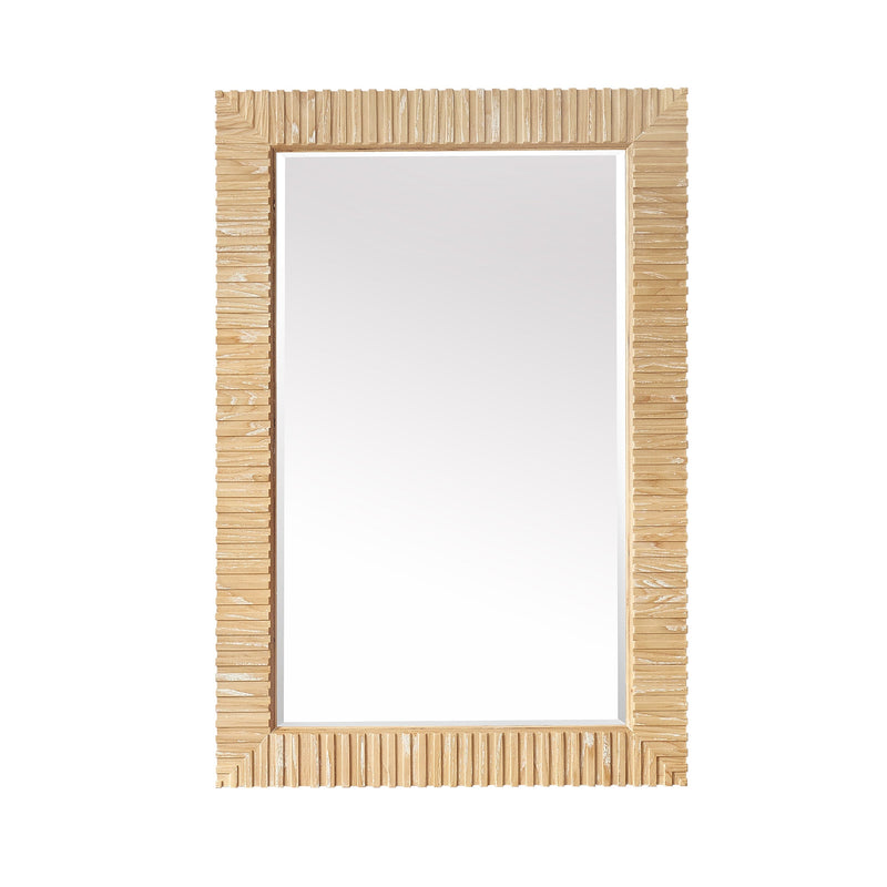 Vinnova 804724-MIR-WA Osaka 24" W x 35.8" H Rectangle Wood Framed Wall Mount Bathroom Vanity Art Mirror in Washed Ash Grey
