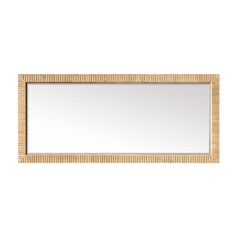 Vinnova 804772-MIR-WA Osaka 72" W x 31.9" H Rectangle Wood Framed Wall Mount Bathroom Vanity Art Mirror in Washed Ash Grey