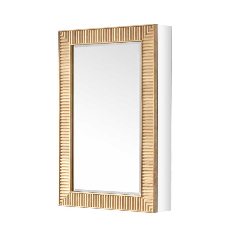 Vinnova 804818-MCB-WA Bangalore 18.5" W x 28" H Rectangular Wood Framed Medicine Cabinet in Washed Ash Grey