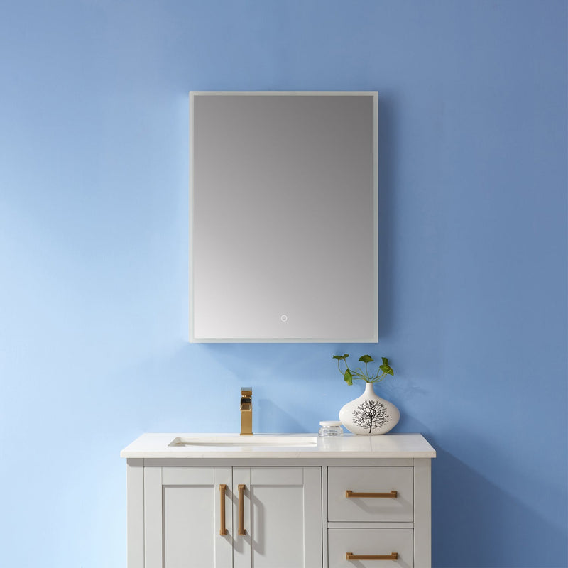 Vinnova 810024-LED-MC Perma 24" Rectangle Frameless Lighted Medicine Cabinet Wall Mounted Mirror