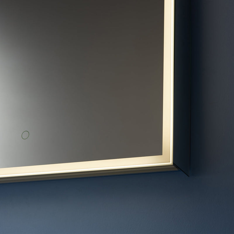 Vinnova 810024-LED-MC Perma 24" Rectangle Frameless Lighted Medicine Cabinet Wall Mounted Mirror