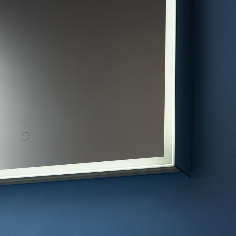 Vinnova 810024-LED-MC Perma 24" Rectangle Frameless Lighted Medicine Cabinet Wall Mounted Mirror