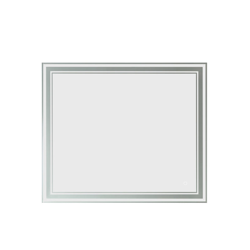 Vinnova 811036R-LED-NF Varese Rectangle LED Lighted Accent Bathroom/Vanity Wall Mirror