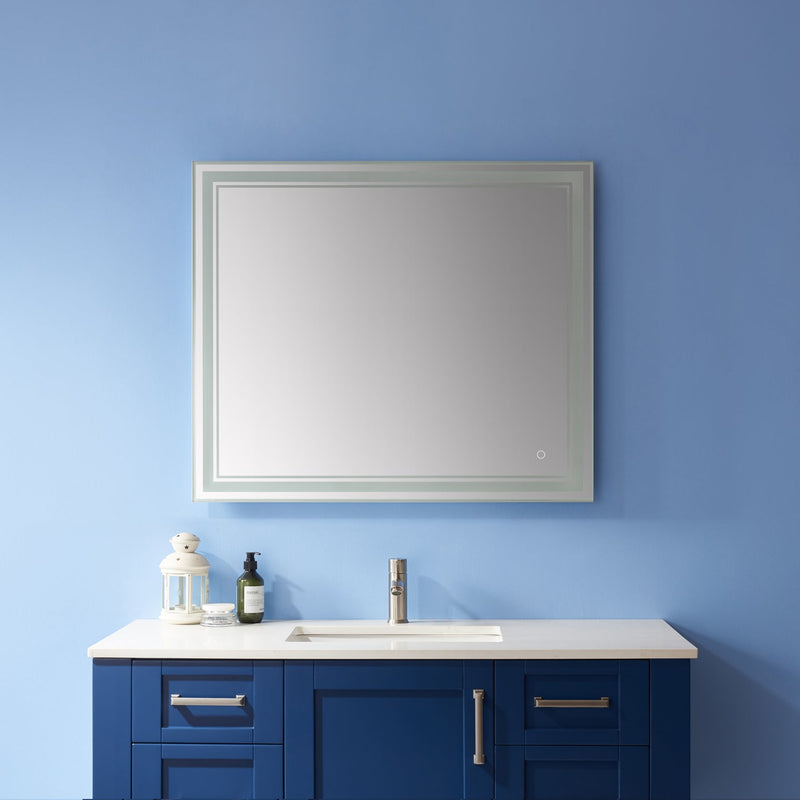 Vinnova 811036R-LED-NF Varese Rectangle LED Lighted Accent Bathroom/Vanity Wall Mirror