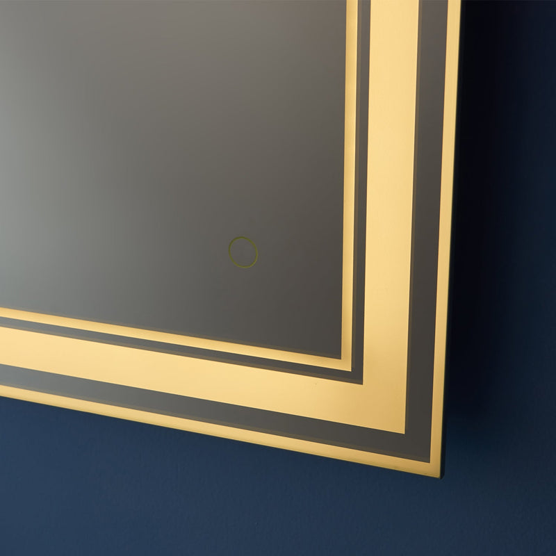 Vinnova 811036R-LED-NF Varese Rectangle LED Lighted Accent Bathroom/Vanity Wall Mirror