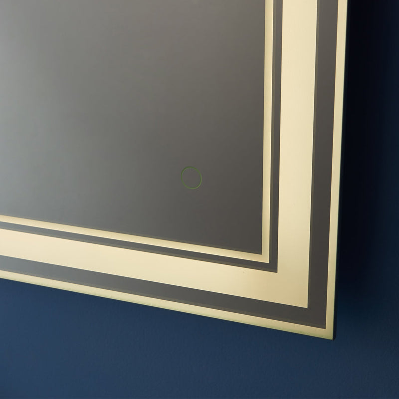 Vinnova 811036R-LED-NF Varese Rectangle LED Lighted Accent Bathroom/Vanity Wall Mirror