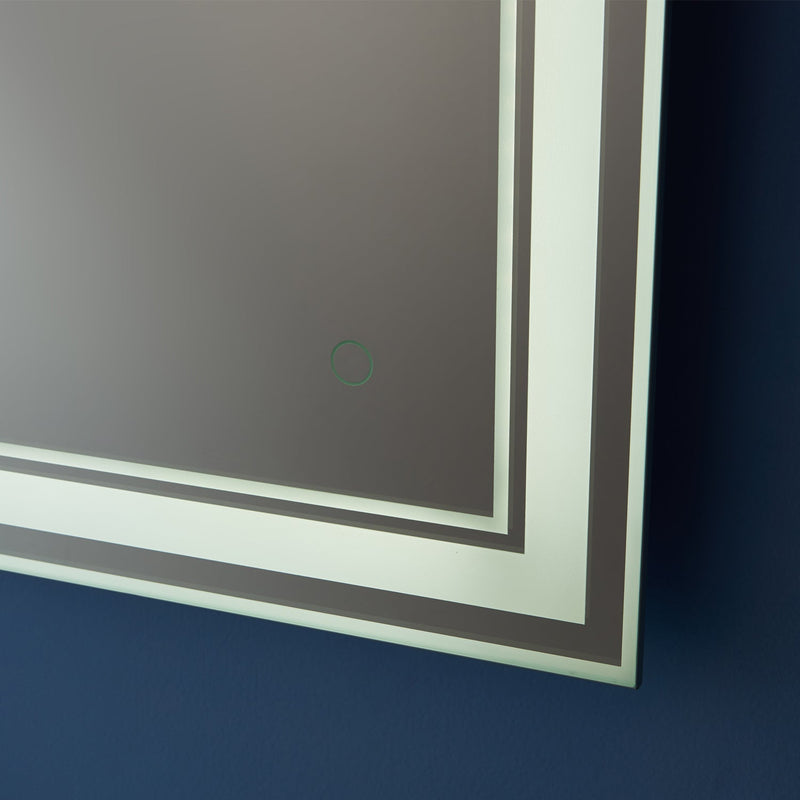 Vinnova 811036R-LED-NF Varese Rectangle LED Lighted Accent Bathroom/Vanity Wall Mirror