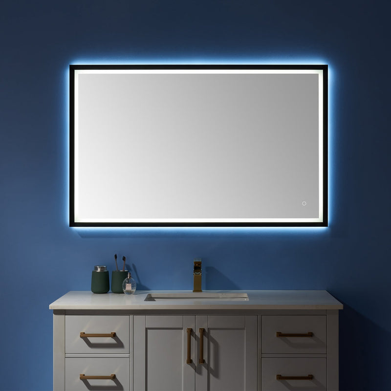 Vinnova 811036R-LED-NF Varese Rectangle LED Lighted Accent Bathroom/Vanity Wall Mirror