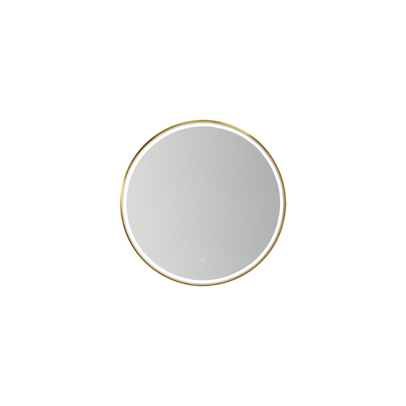Vinnova 815032C-LED-GF Campobasso 32" Round LED Lighted Accent Bathroom/Vanity Wall Mirror