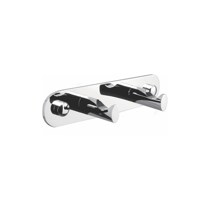Kube Bath 8154-2 Aqua Rondo Robe Hook with 2 Hooks, Chrome