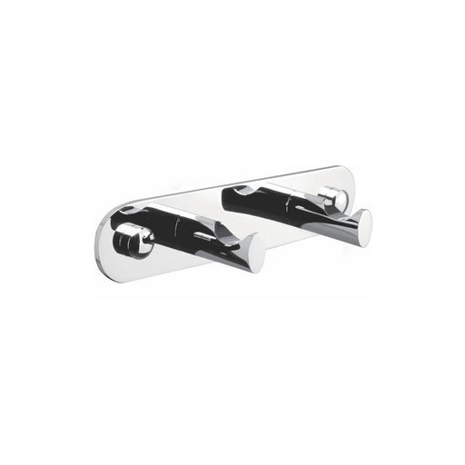 Kube Bath 8154-2 Aqua Rondo Robe Hook with 2 Hooks, Chrome