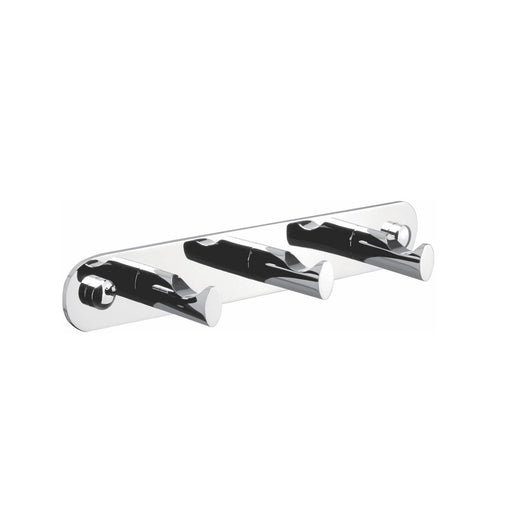 Kube Bath 8154-3 Aqua Rondo Robe Hook with 3 Hooks, Chrome
