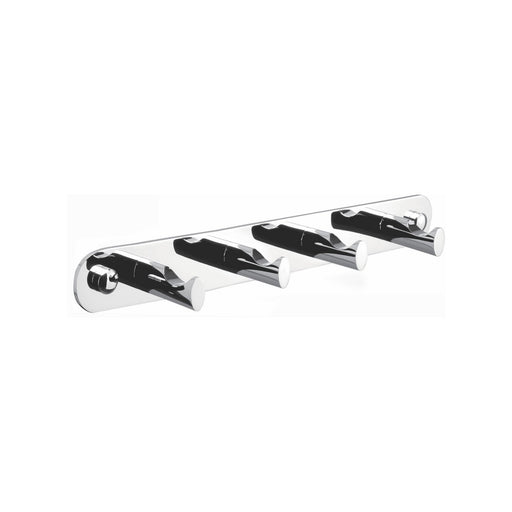 Kube Bath 8154-4 Aqua Rondo Robe Hook with 4 Hooks, Chrome