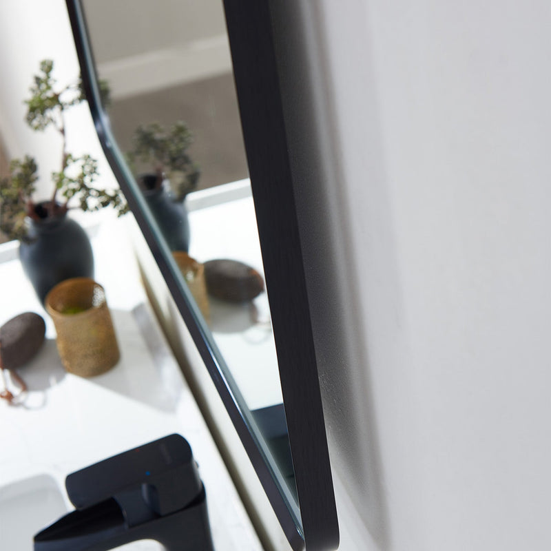 Vinnova 816024R-LED-BF Piceno 24" Rectangle LED Lighted Accent Bathroom/Vanity Wall Mirror