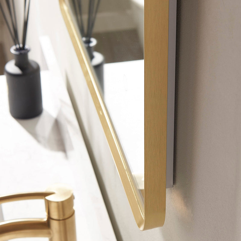 Vinnova 816024R-LED-BF Piceno 24" Rectangle LED Lighted Accent Bathroom/Vanity Wall Mirror