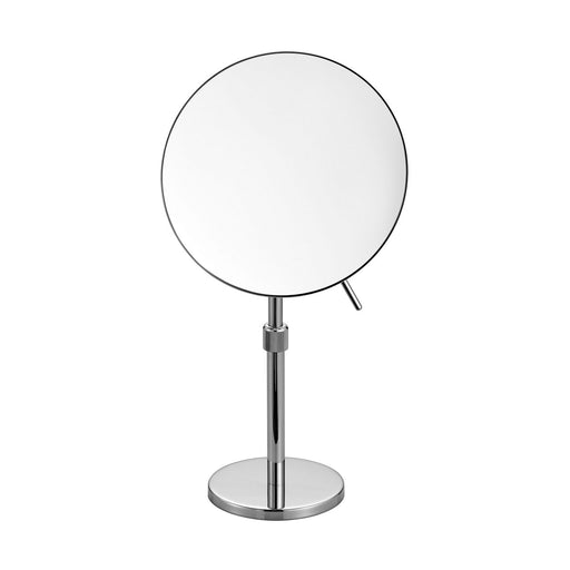 Kube Bath 8167 Aqua Rondo Magnifying Mirror with Adjustable Height, Chrome