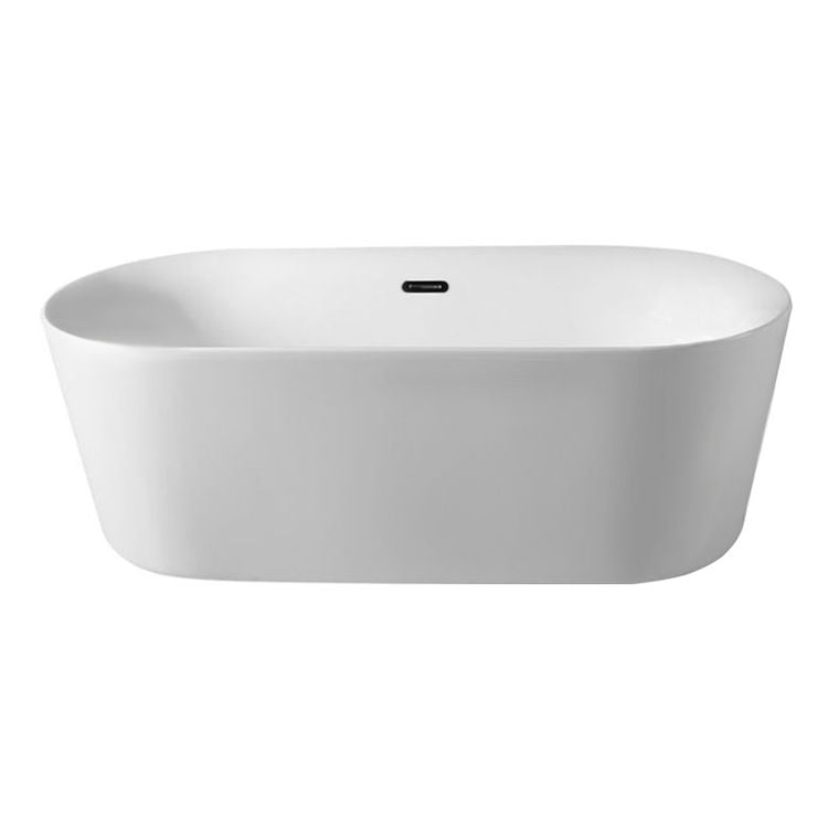 Trone F5930 Flora 59" x 30" Freestanding Acrylic Soaking Bathtub - White - view 6