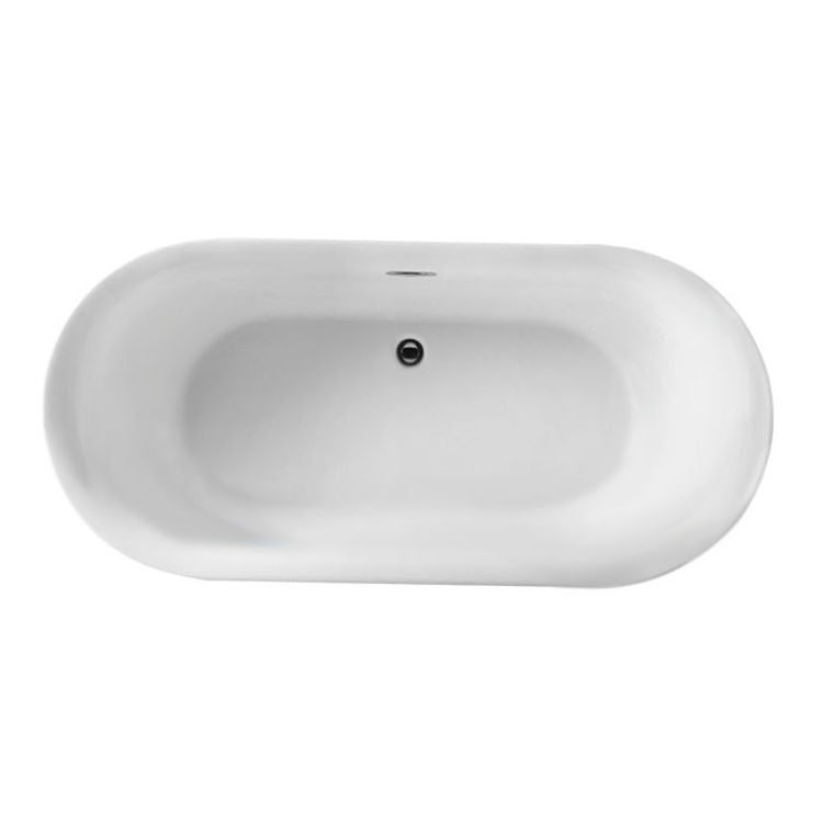 Trone F5930 Flora 59" x 30" Freestanding Acrylic Soaking Bathtub - White - view 7