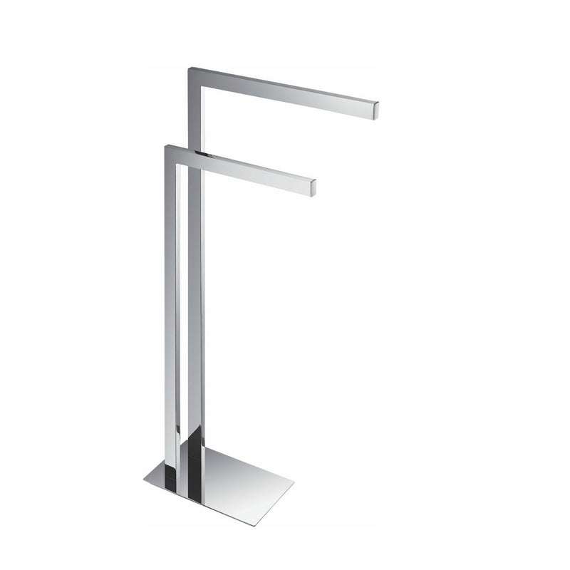 Kube Bath 8216 Aqua Piazza Free Standing Towel Rack, Chrome