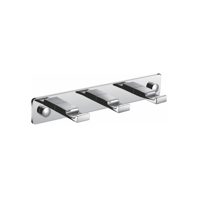Kube Bath 8219-3 Aqua Piazza Robe Hook with 3 Hooks, Chrome