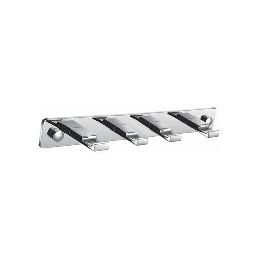 Kube Bath 8219-4 Aqua Piazza Robe Hook with 4 Hooks, Chrome
