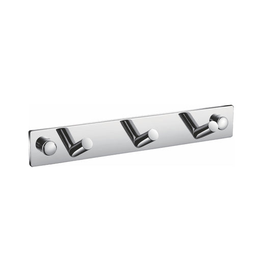 Kube Bath 8220-3 Aqua Chiaro Robe Hook with 3 Hooks, Chrome