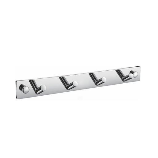 Kube Bath 8220-4 Aqua Chiaro Robe Hook with 4 Hooks, Chrome