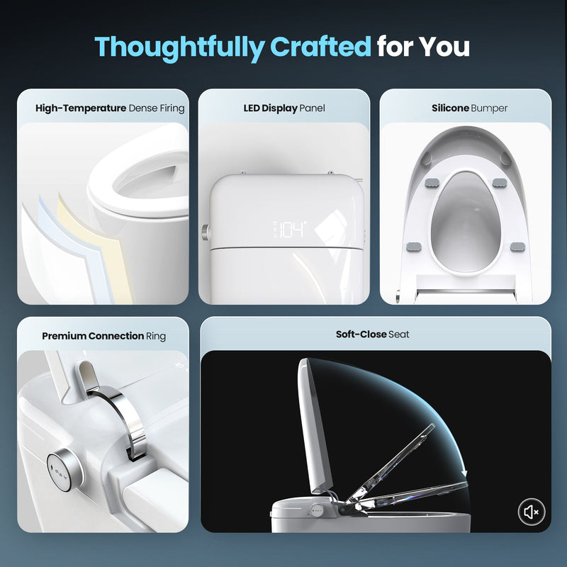 Vinnova 901026-MT-WH Madrid Smart Bidet Toilet MAX Version