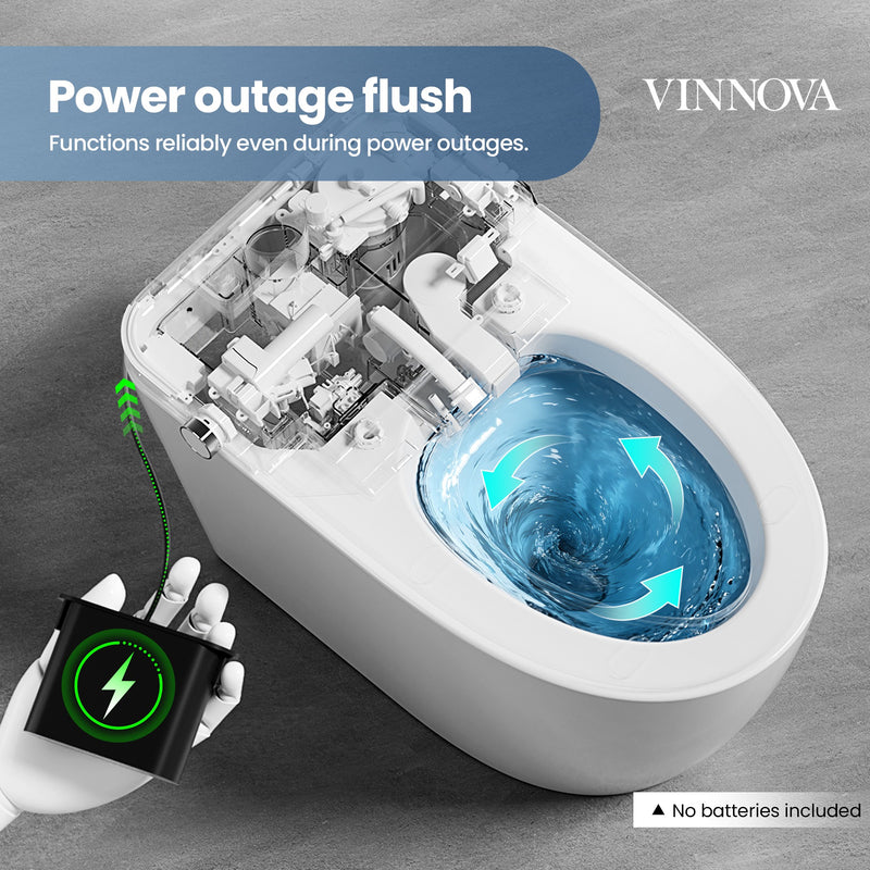 Vinnova 901026-UT-WB Madrid Smart Bidet Toilet ULTRA Version with White/Black Lid - view 10