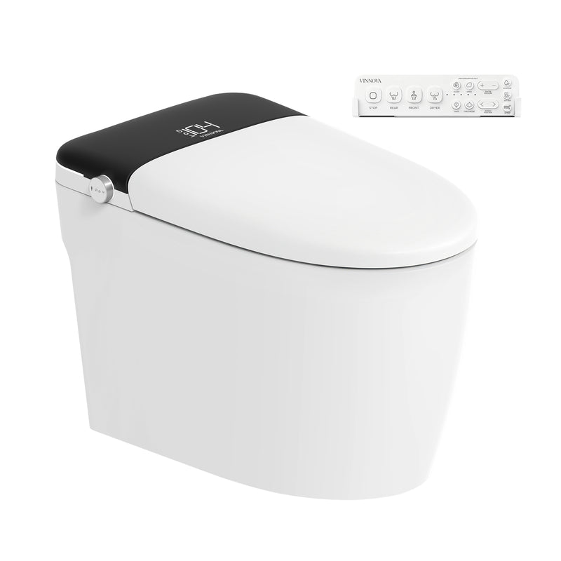 Vinnova 901026-UT-WB Madrid Smart Bidet Toilet ULTRA Version with White/Black Lid