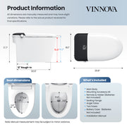 Vinnova 901026-UT-WB Madrid Smart Bidet Toilet ULTRA Version with White/Black Lid - view 21
